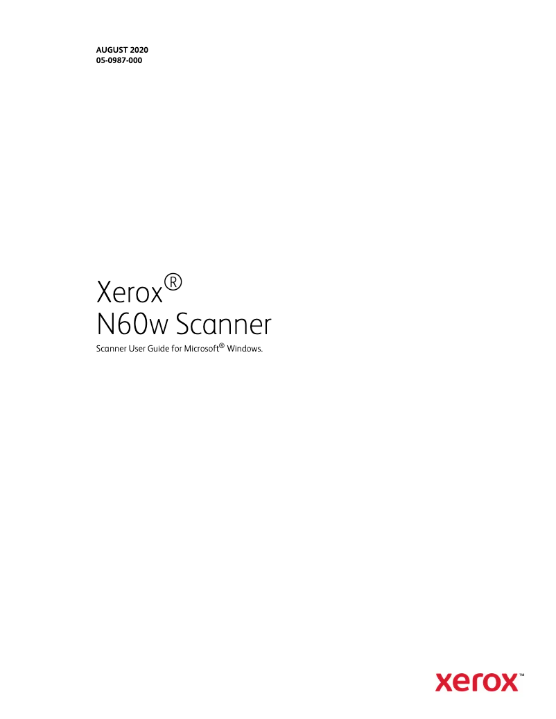 Page n°1 - Manuel utilisateur Xerox N60w