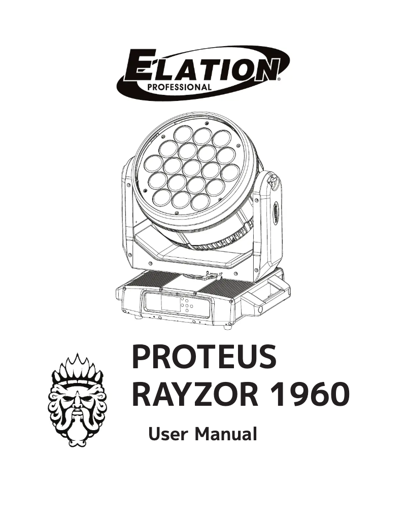 Page n°1 - Manuel utilisateur Elation Rayzor 1960