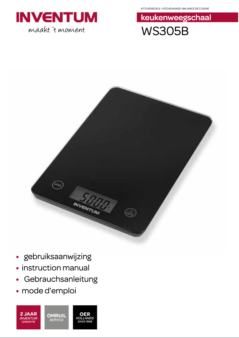 Image de la première page du manuel de l'appareil WS305B