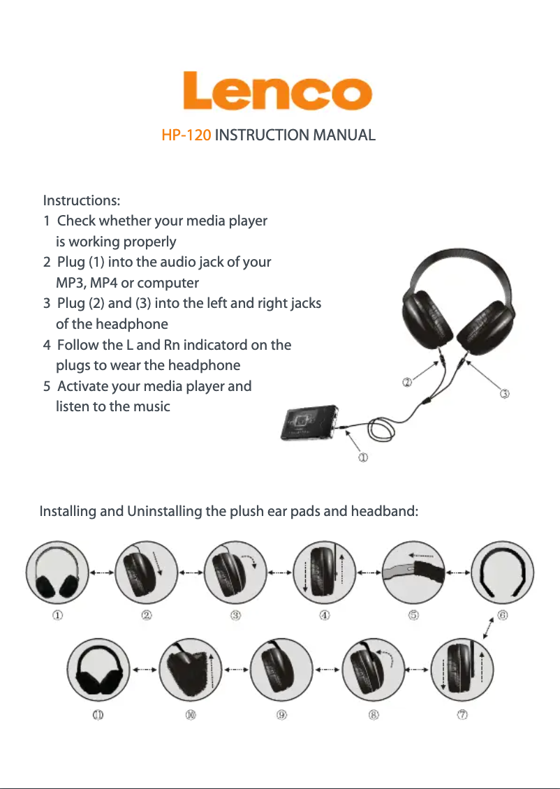 Image de la première page du manuel de l'appareil HP-120