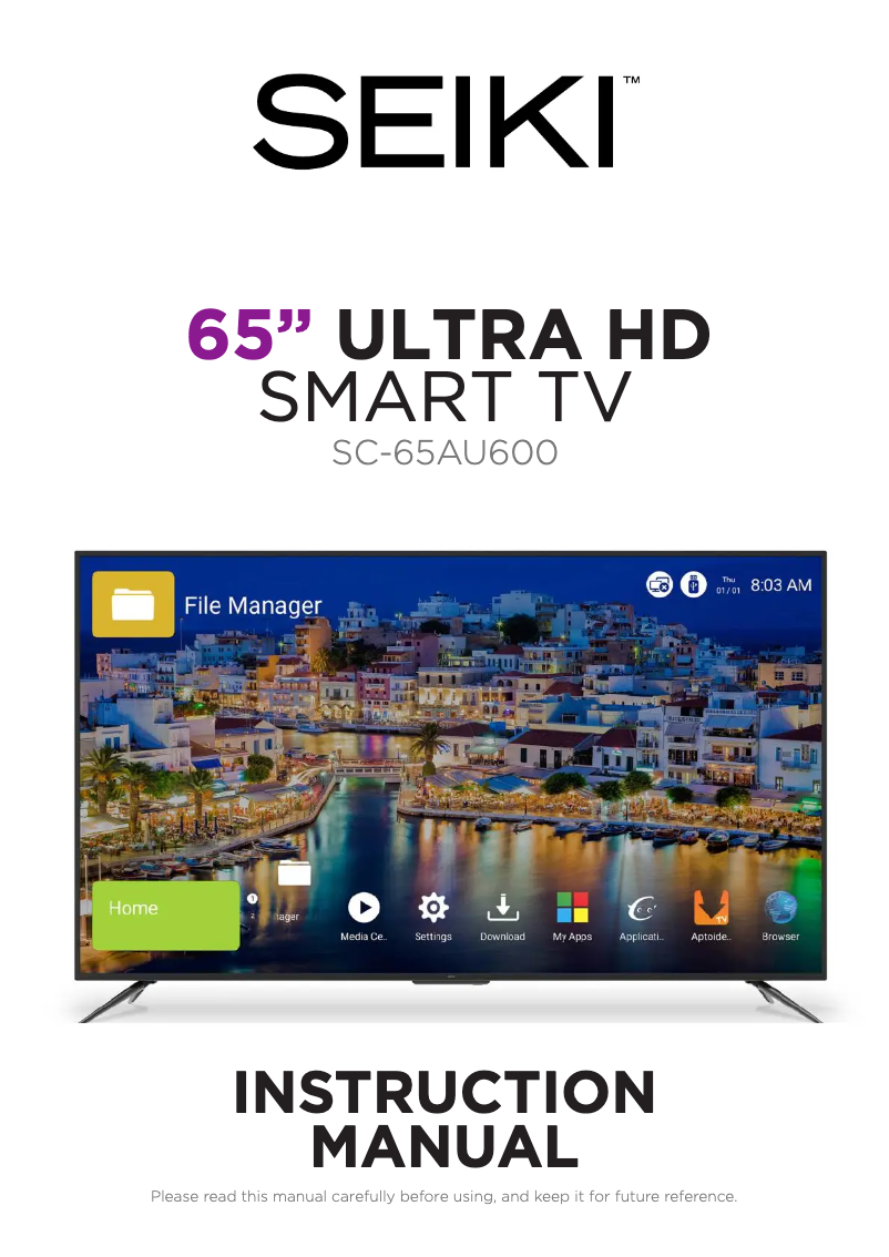 Page n°1 - Manuel utilisateur Seiki SC-65AU600