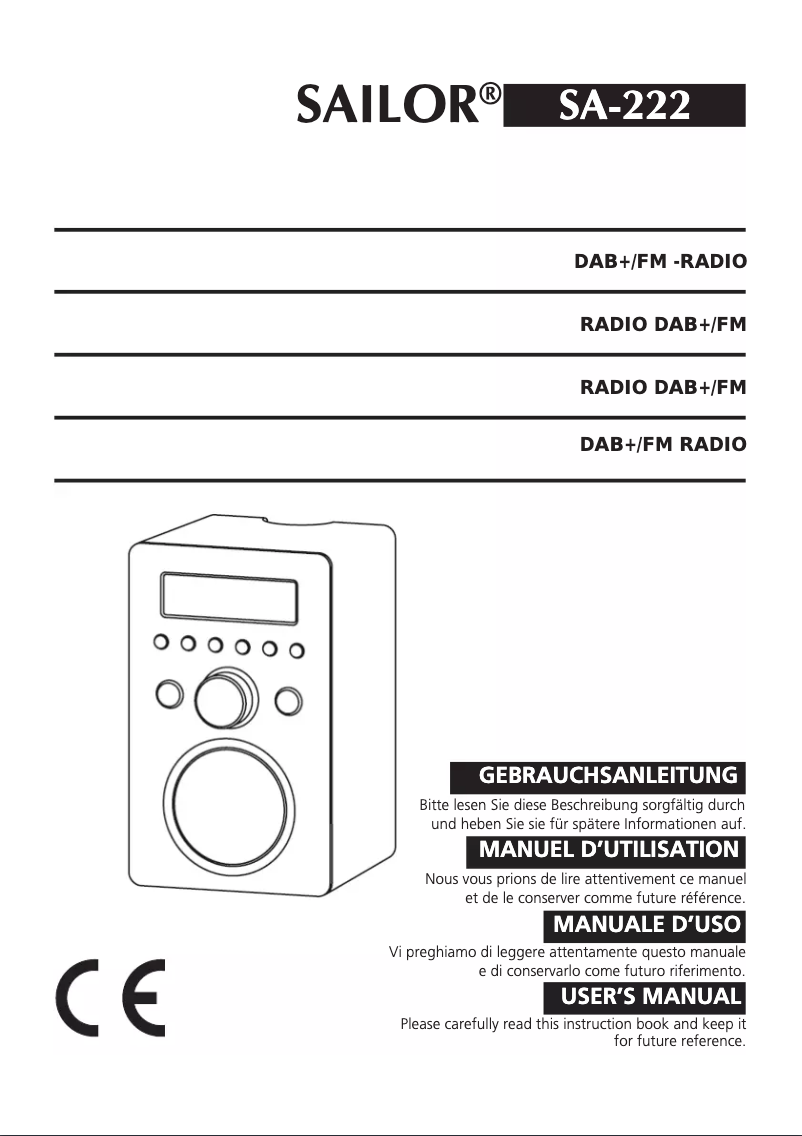 Page n°1 - Manuel utilisateur Sailor SA-222