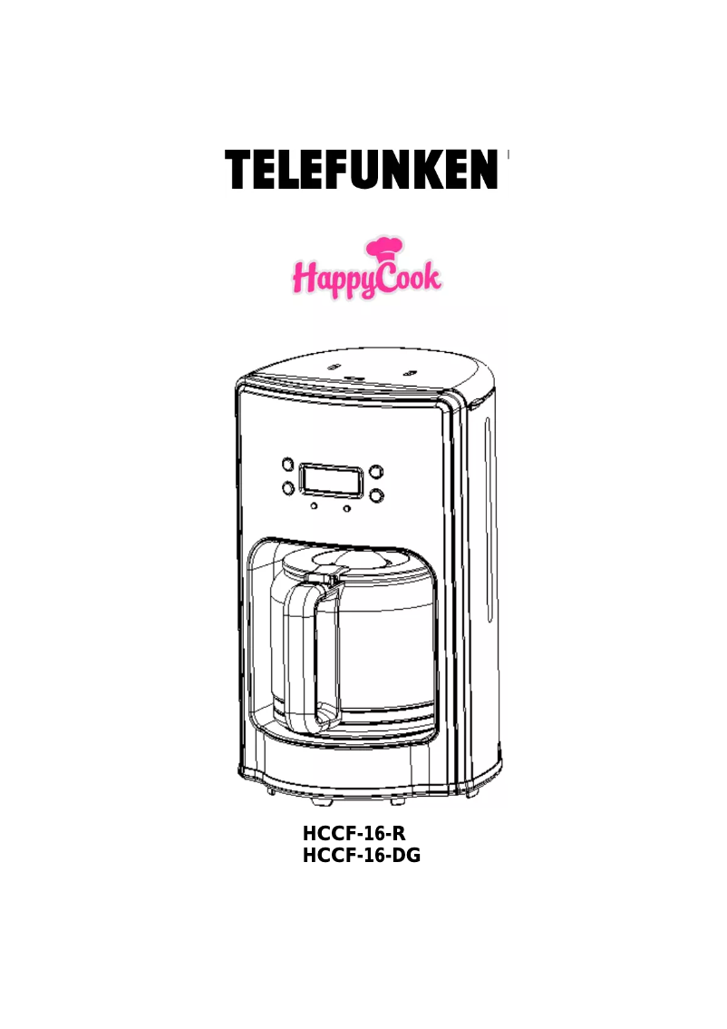 Page 1 de la notice Manuel utilisateur Telefunken HappyCook HCCF-16-DG