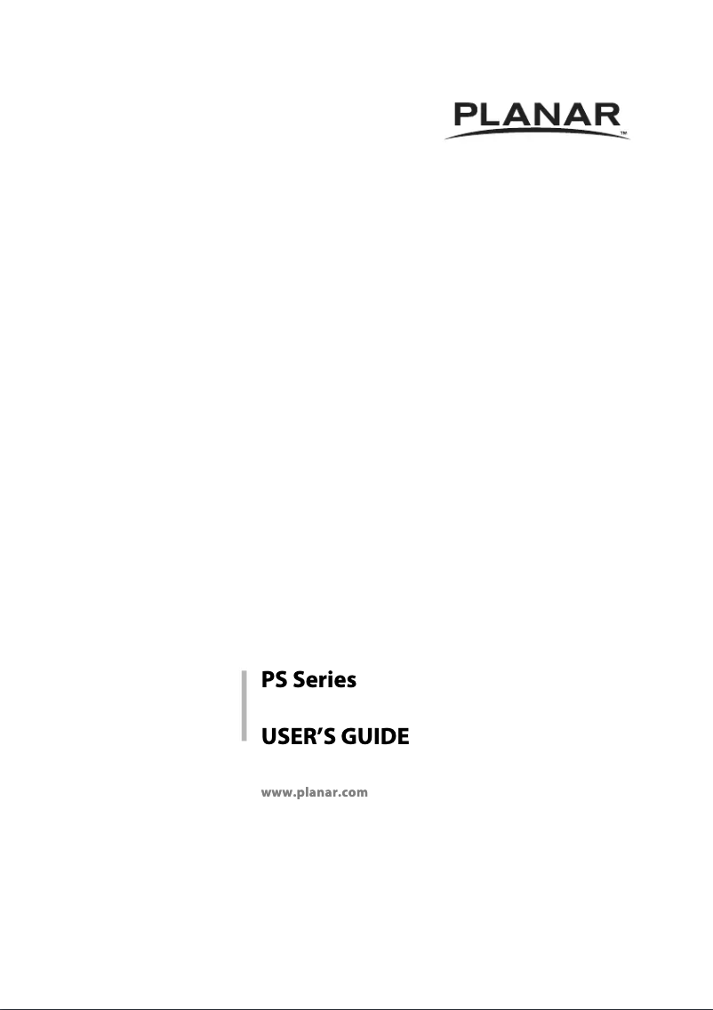 Page n°1 - Manuel utilisateur Planar PS5551