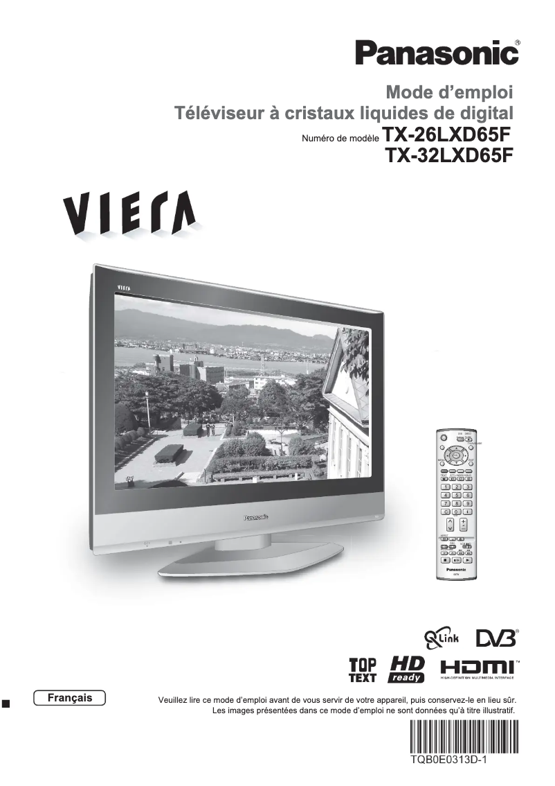 Page n°1 - Manuel utilisateur Panasonic Viera TX-32LXD65F