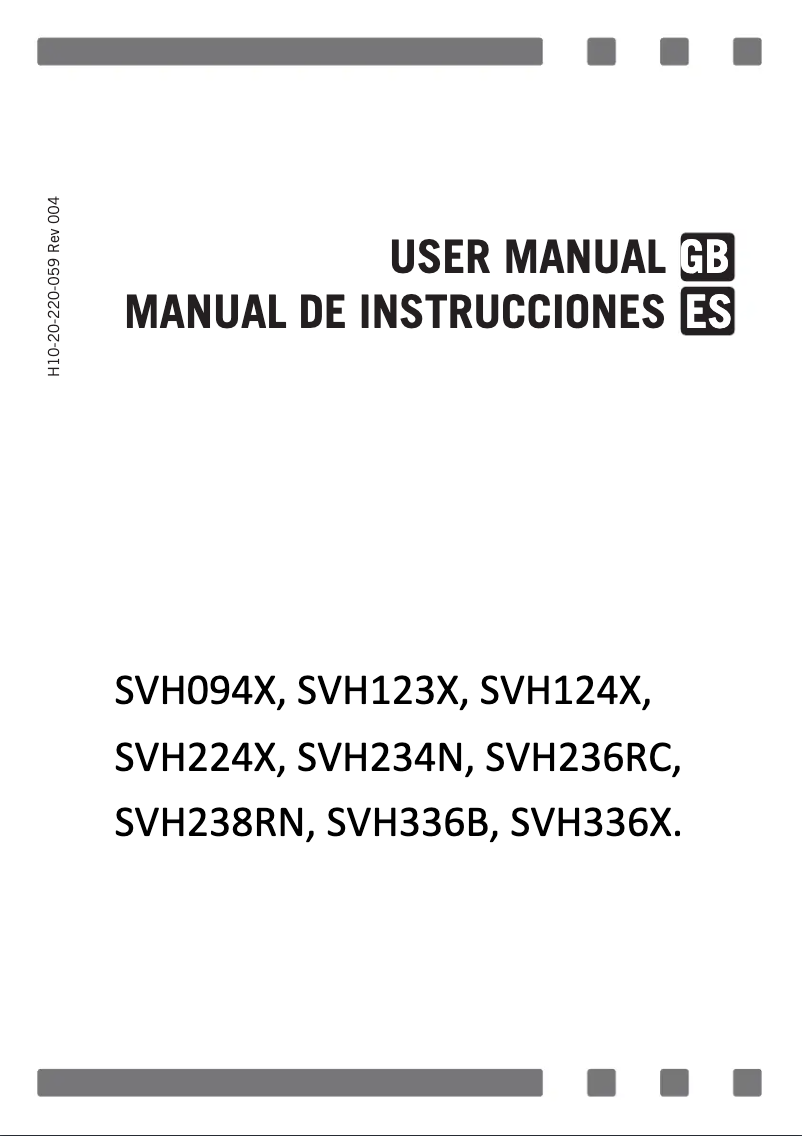 Page 1 de la notice Manuel utilisateur SVAN SVH124X