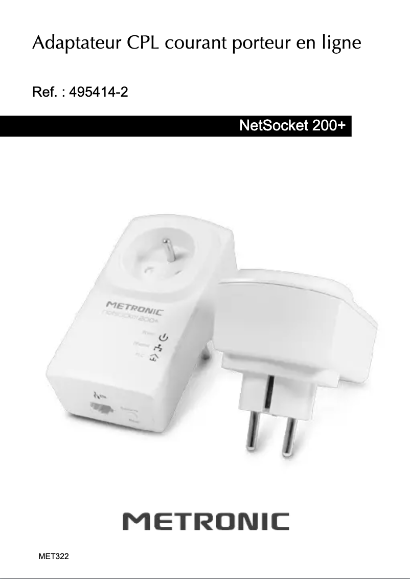 Page n°1 - Manuel utilisateur Metronic MET322
