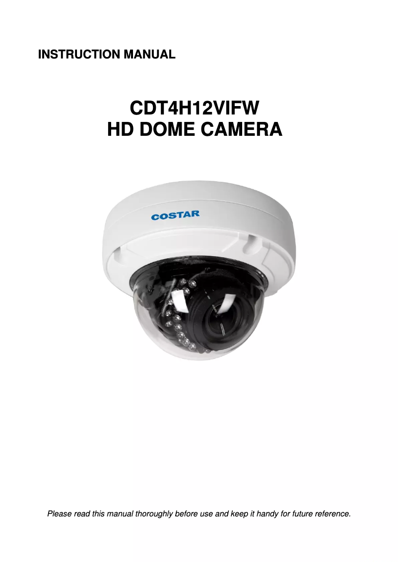 Image de la première page du manuel de l'appareil CDT4H12VIFW