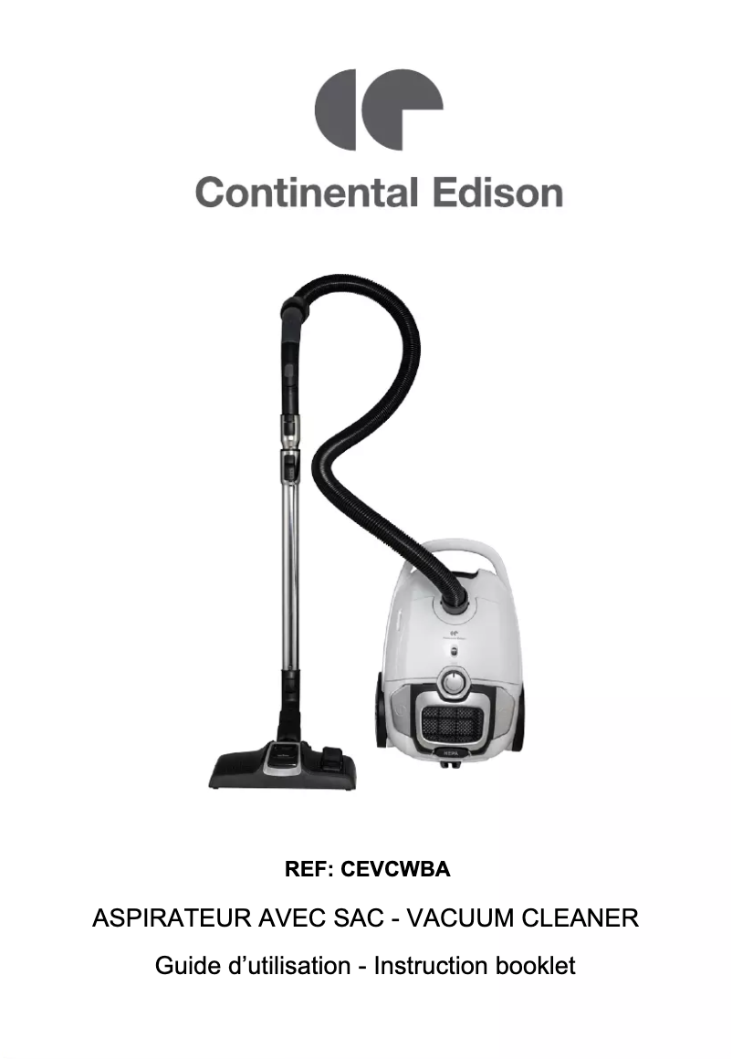 Page 1 de la notice Manuel utilisateur Continental Edison CEVCWBA