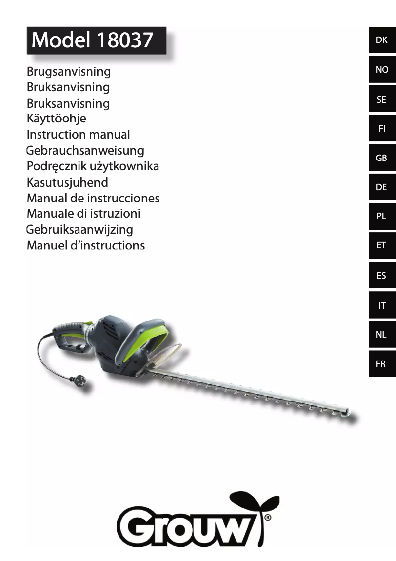 Image de la première page du manuel de l'appareil 18037