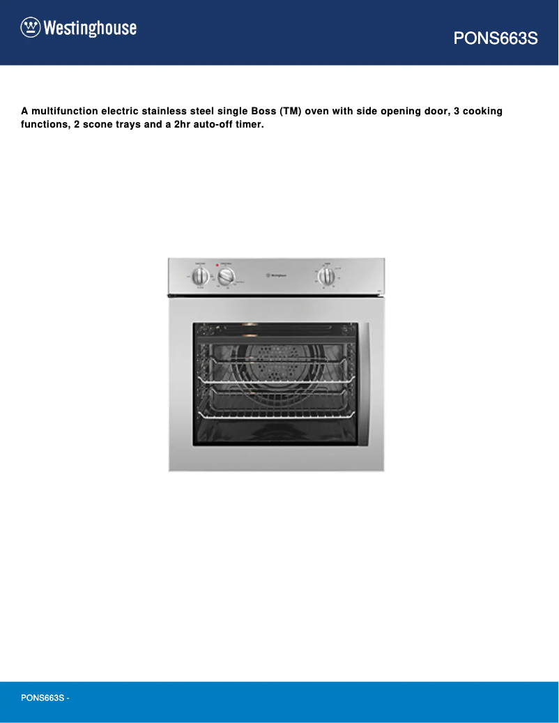 Image de la première page du manuel de l'appareil PONS663S