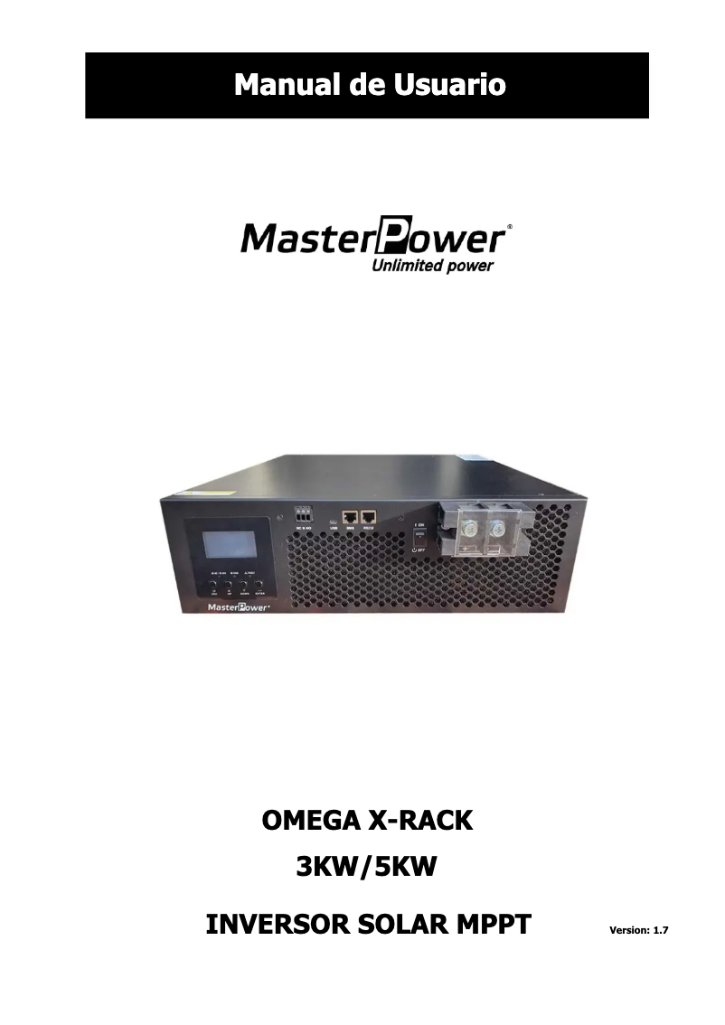 Page n°1 - Manuel utilisateur MasterPower Omega X-Rack 5K