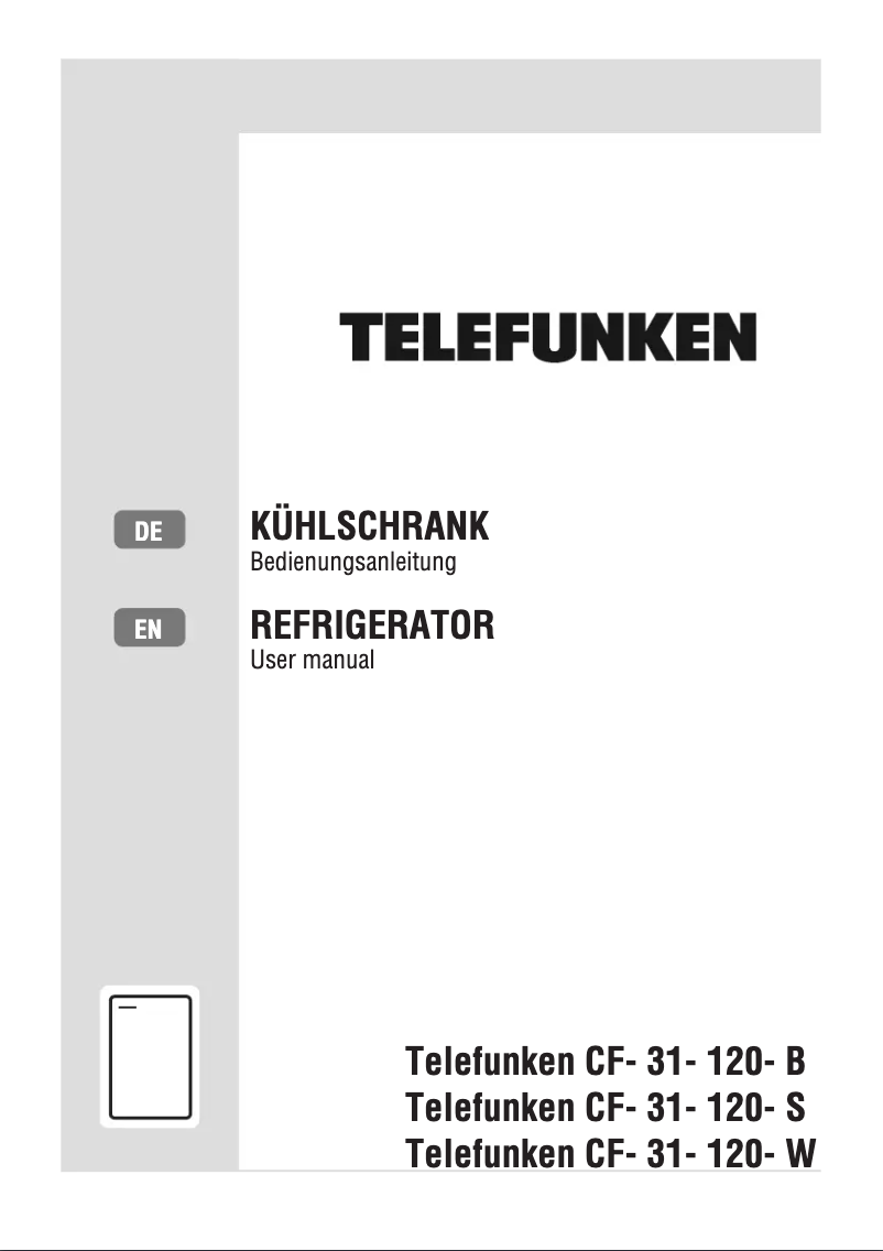 Page n°1 - Manuel utilisateur Telefunken CF-31-120-S