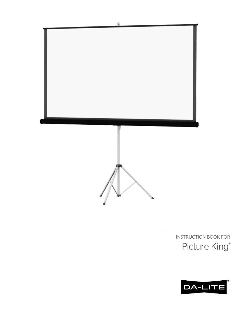 Page 1 de la notice Manuel utilisateur Da-Lite Picture King