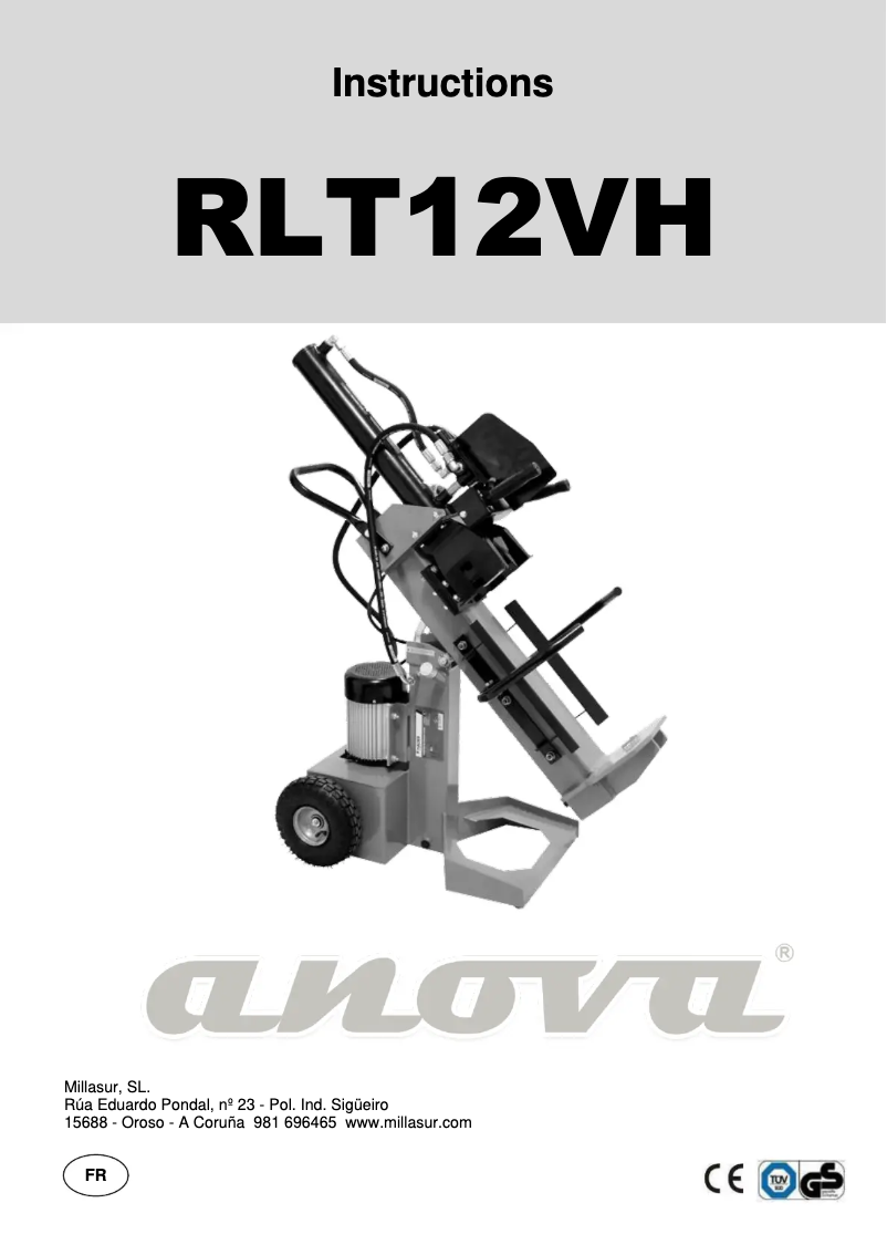 Página 1 del manual Manual de usuario Anova RLT12VH