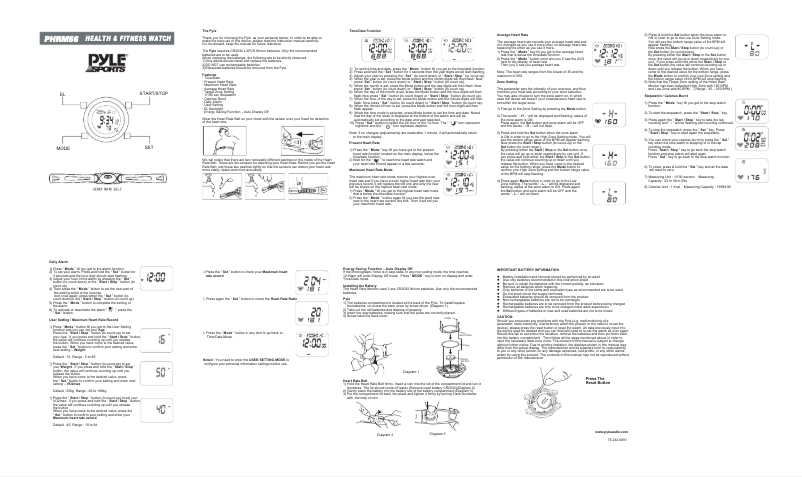 Image de la première page du manuel de l'appareil PHRM56