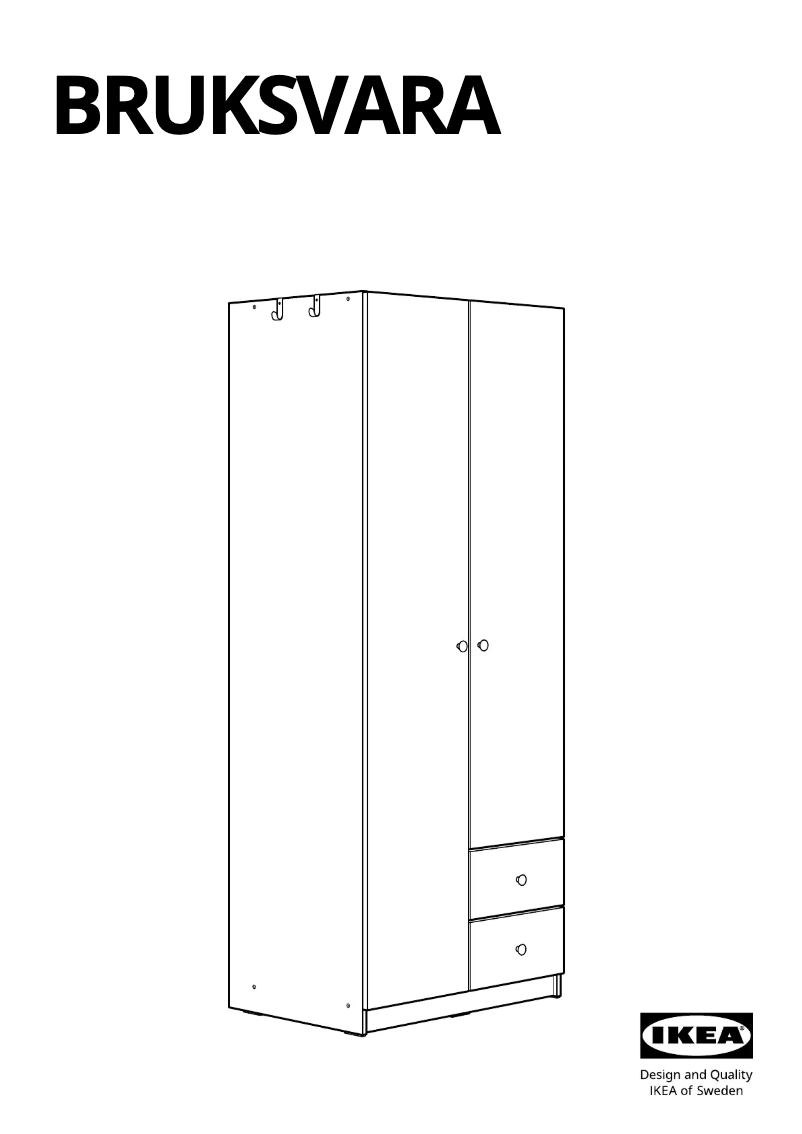 Imagen de la primera página del manual del dispositivo BRUKSVARA 905.560.47