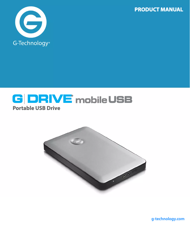 First page image of the manual for G-Drive Mobile
