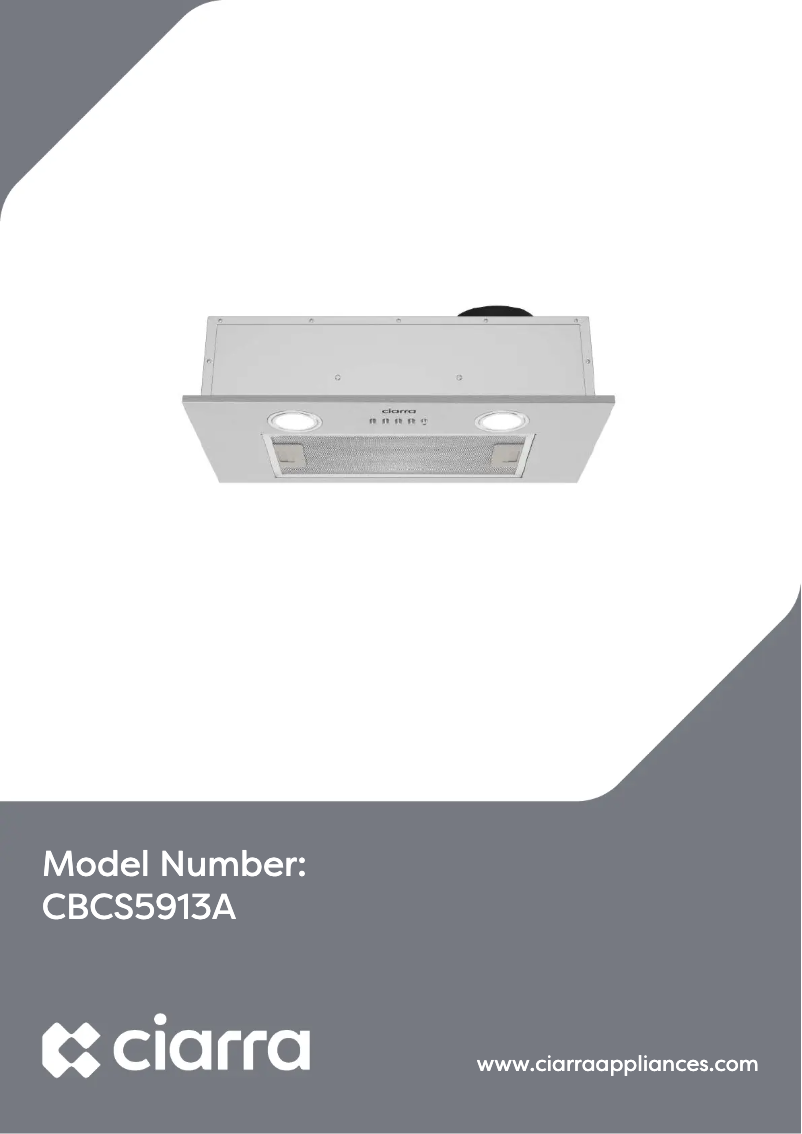 Page n°1 - Manuel utilisateur Ciarra CBCS5913A
