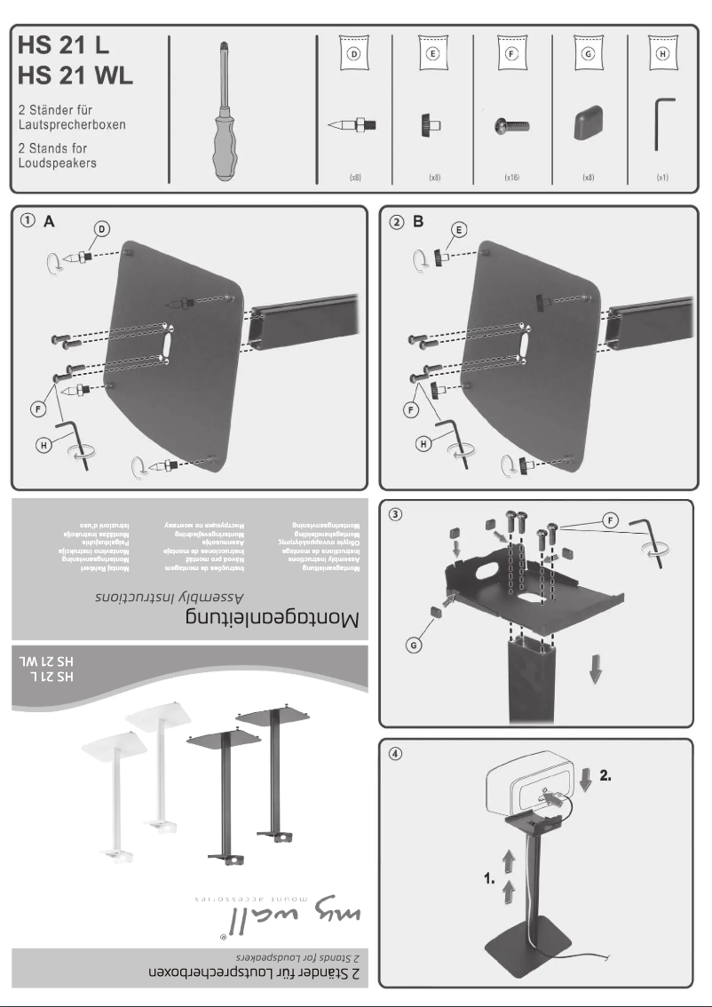 Page 1 de la notice Manuel utilisateur My Wall HS 21 weiß