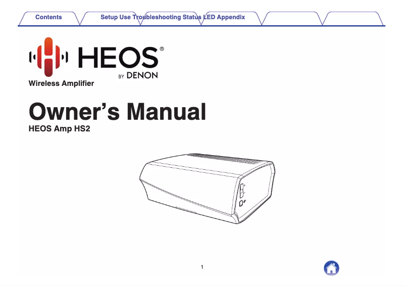 Page 1 de la notice Manuel utilisateur Denon Amp HS2
