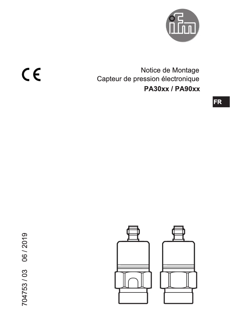 Page n°1 - Manuel utilisateur IFM PA9028