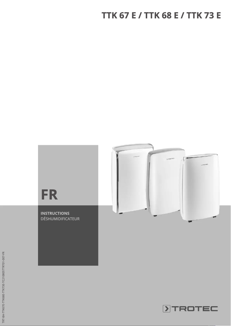 Page n°1 - Manuel utilisateur Trotec TTK 73 E