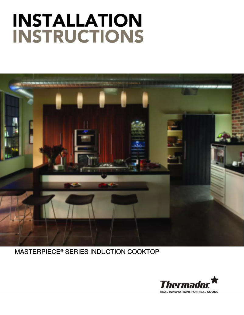 Page 1 de la notice Guide d'installation Thermador CIT304KB