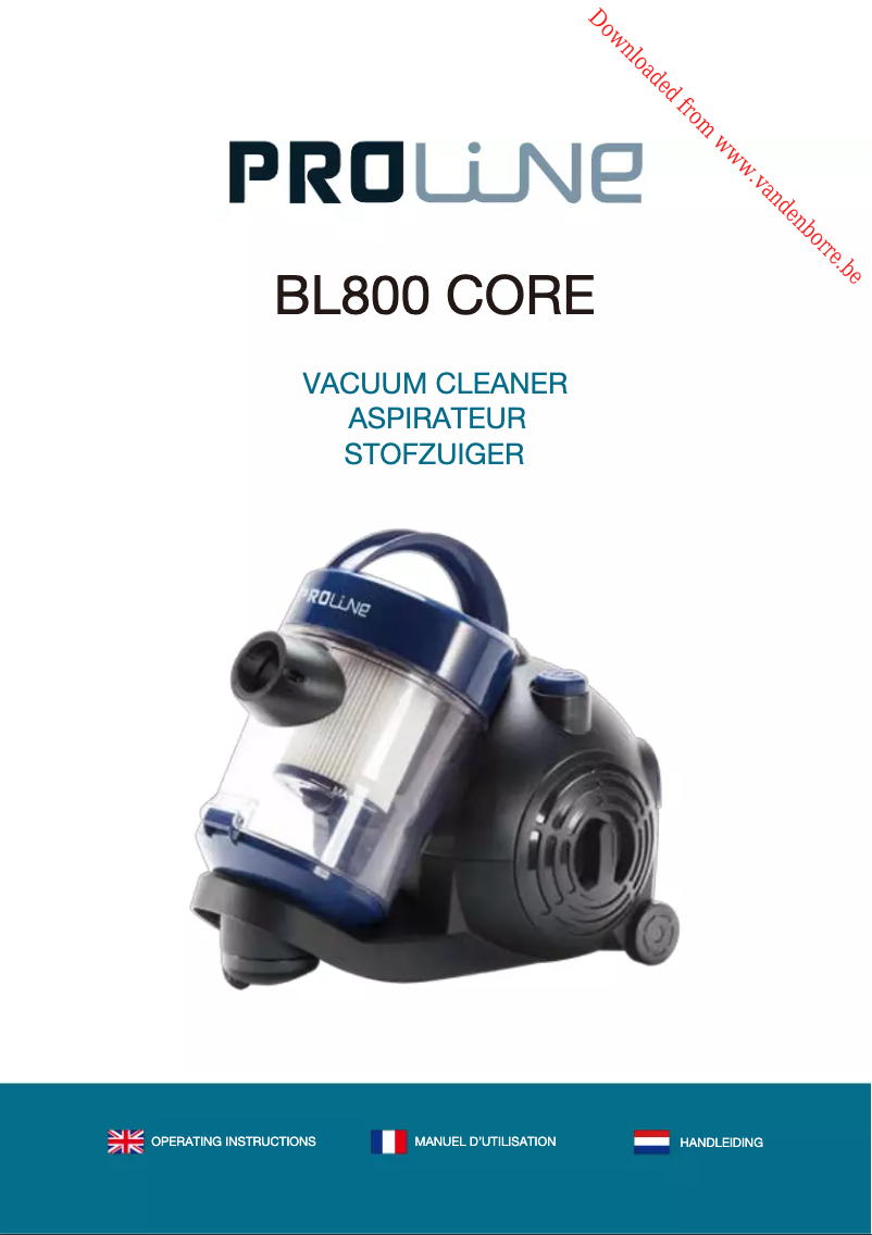 Page 1 de la notice Manuel utilisateur Proline BL800