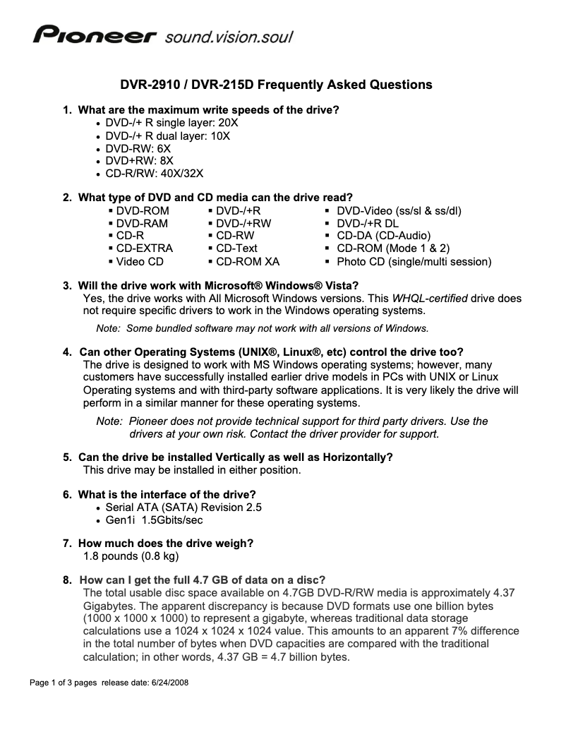 Página 1 del manual Manual de usuario Pioneer DVR-213LS