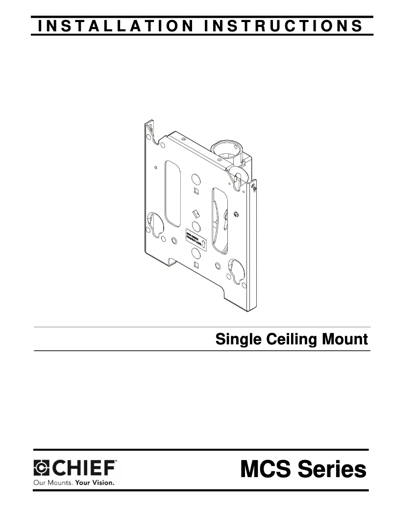 Page 1 de la notice Manuel utilisateur Chief MCS6394