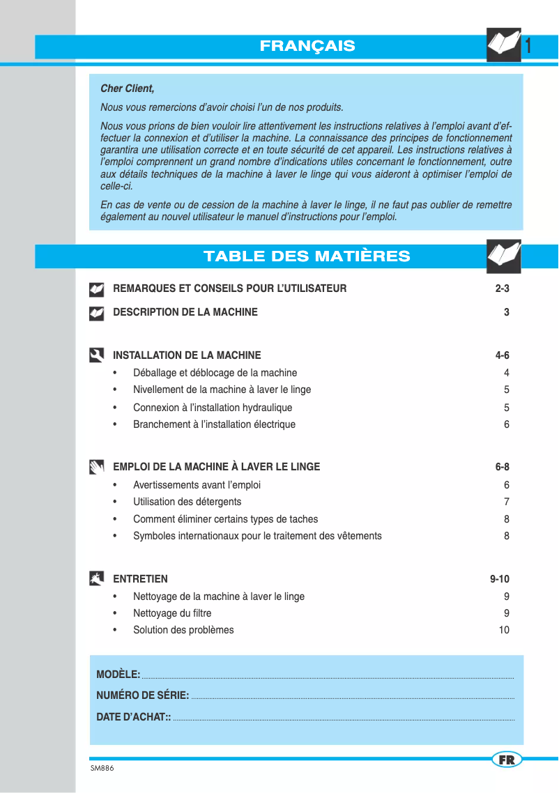 Image de la première page du manuel de l'appareil A2002E