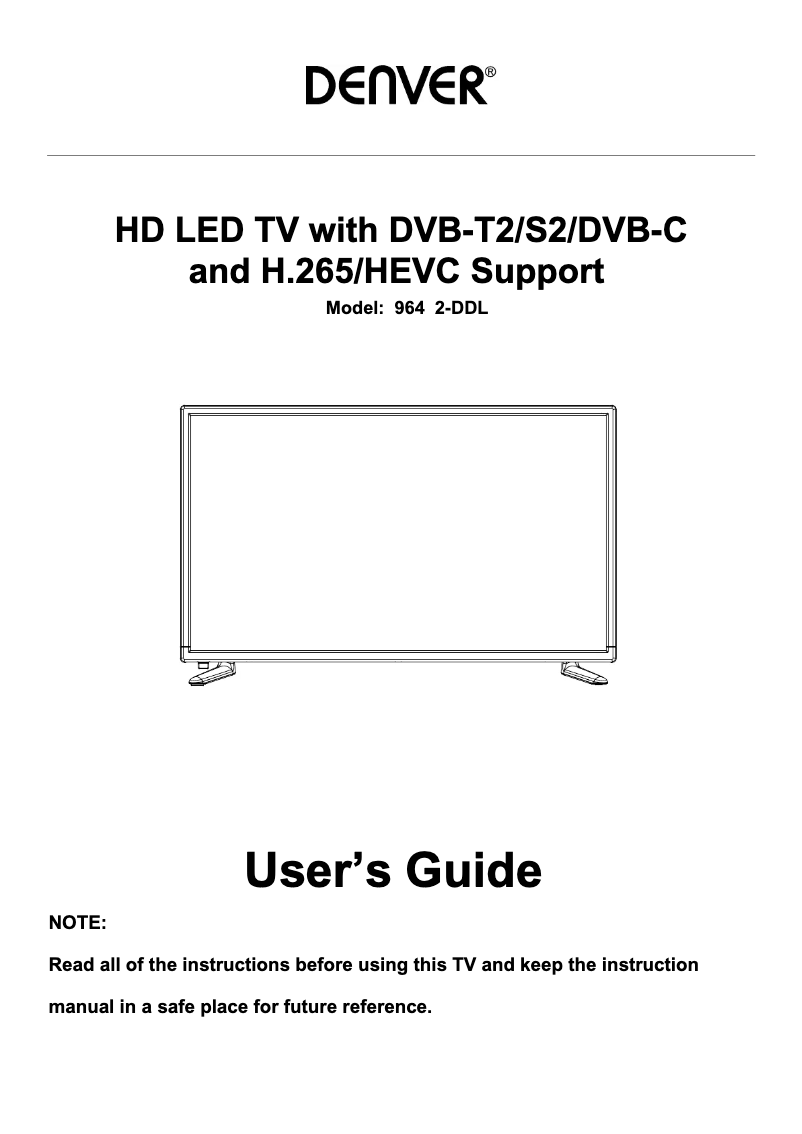 Page 1 de la notice Manuel utilisateur Denver LDD-2469