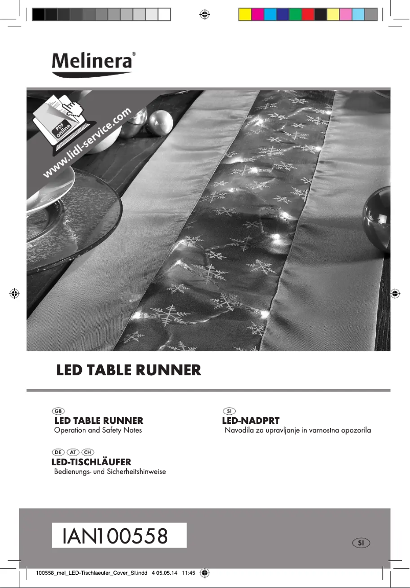 Page 1 de la notice Manuel utilisateur Melinera IAN 100558