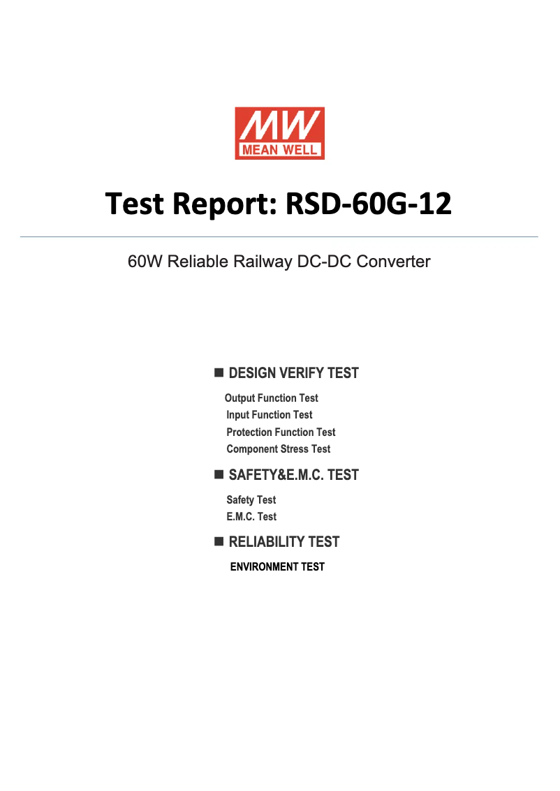 Page 1 de la notice Fiche technique Mean Well RSD-60G-12