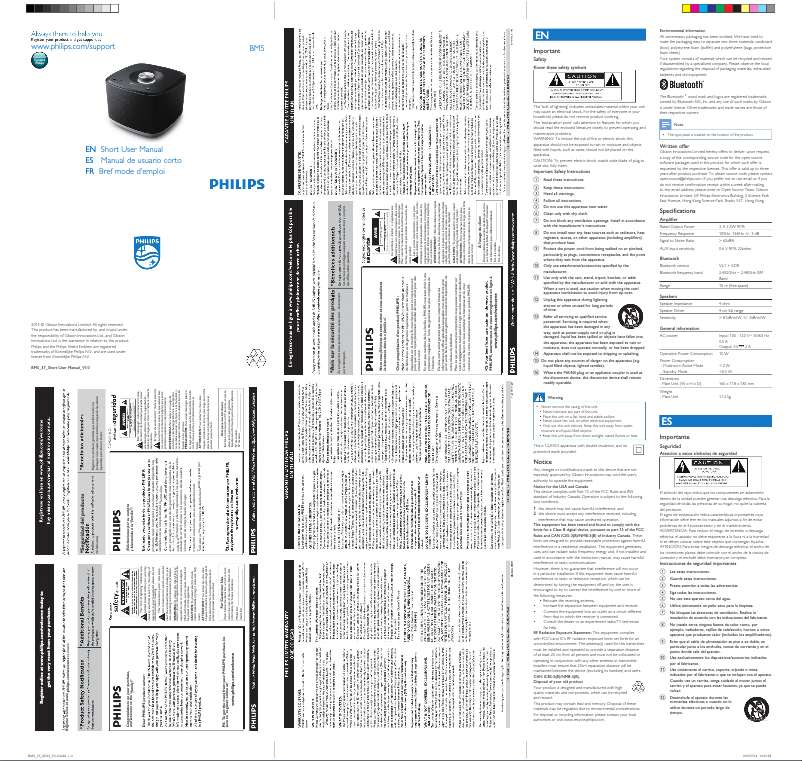 Image de la première page du manuel de l'appareil BM5B