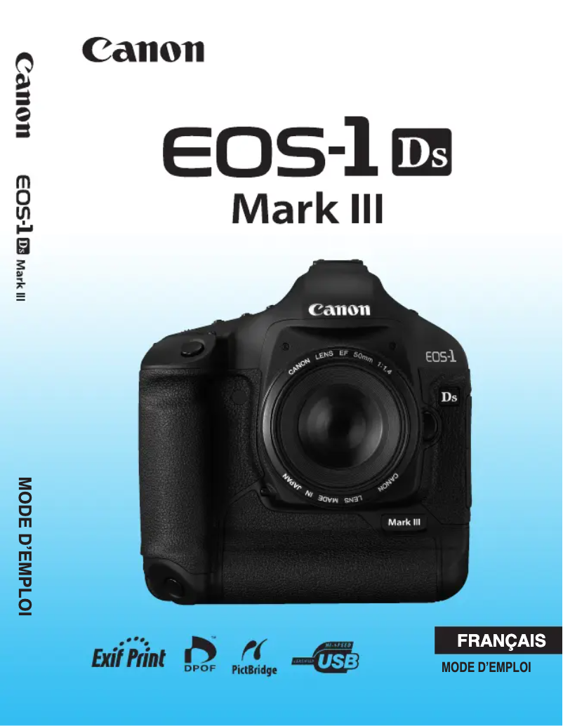 Page 1 de la notice Manuel utilisateur Canon EOS-1Ds Mark III