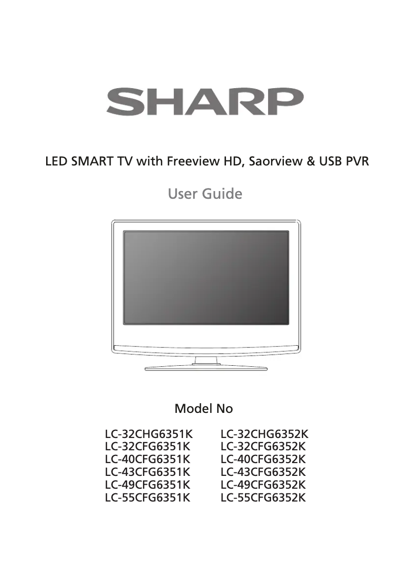 Page 1 de la notice Manuel utilisateur Sharp LC-49CFG6351K