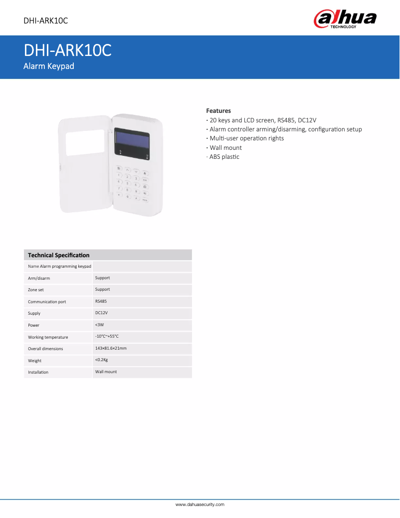 Image de la première page du manuel de l'appareil ARK10C
