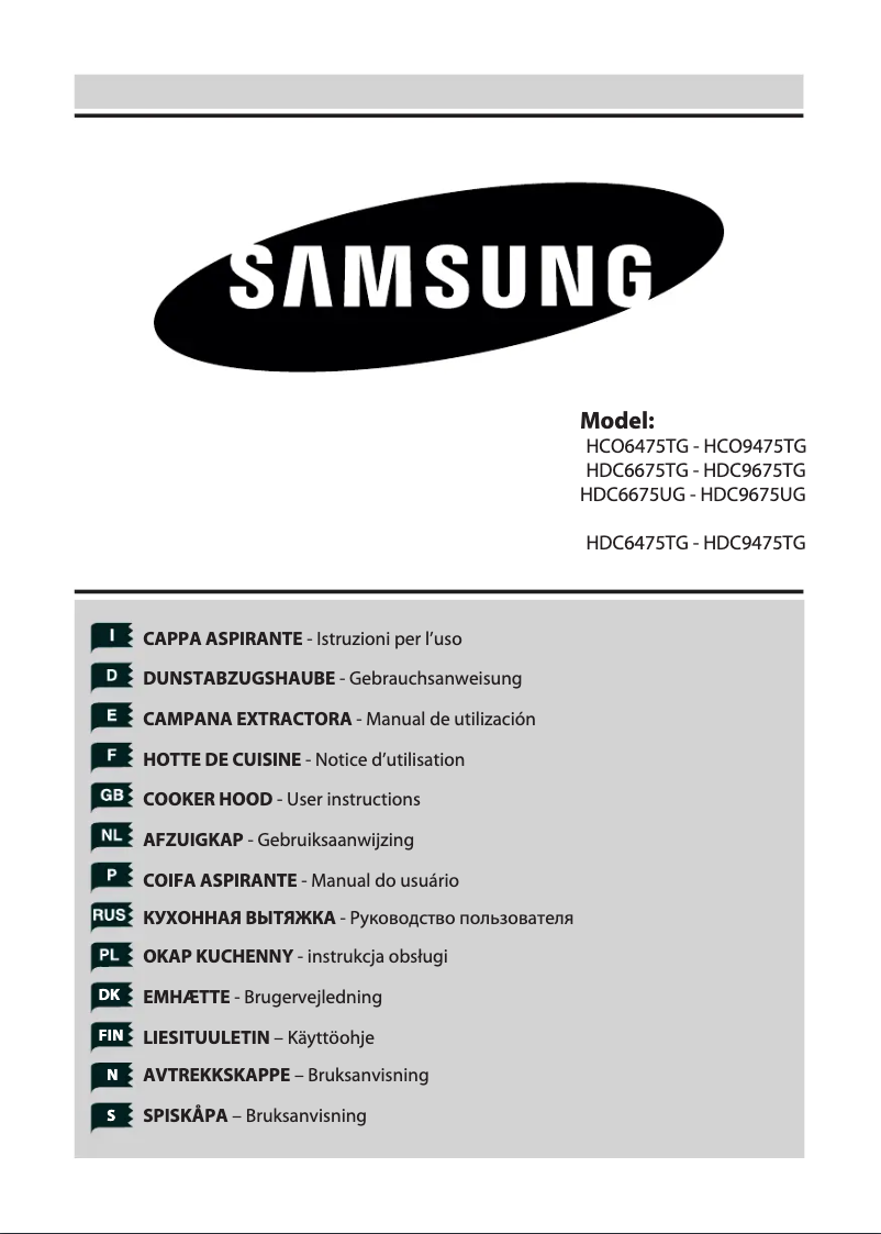 Page 1 de la notice Manuel utilisateur Samsung HCO9475TG