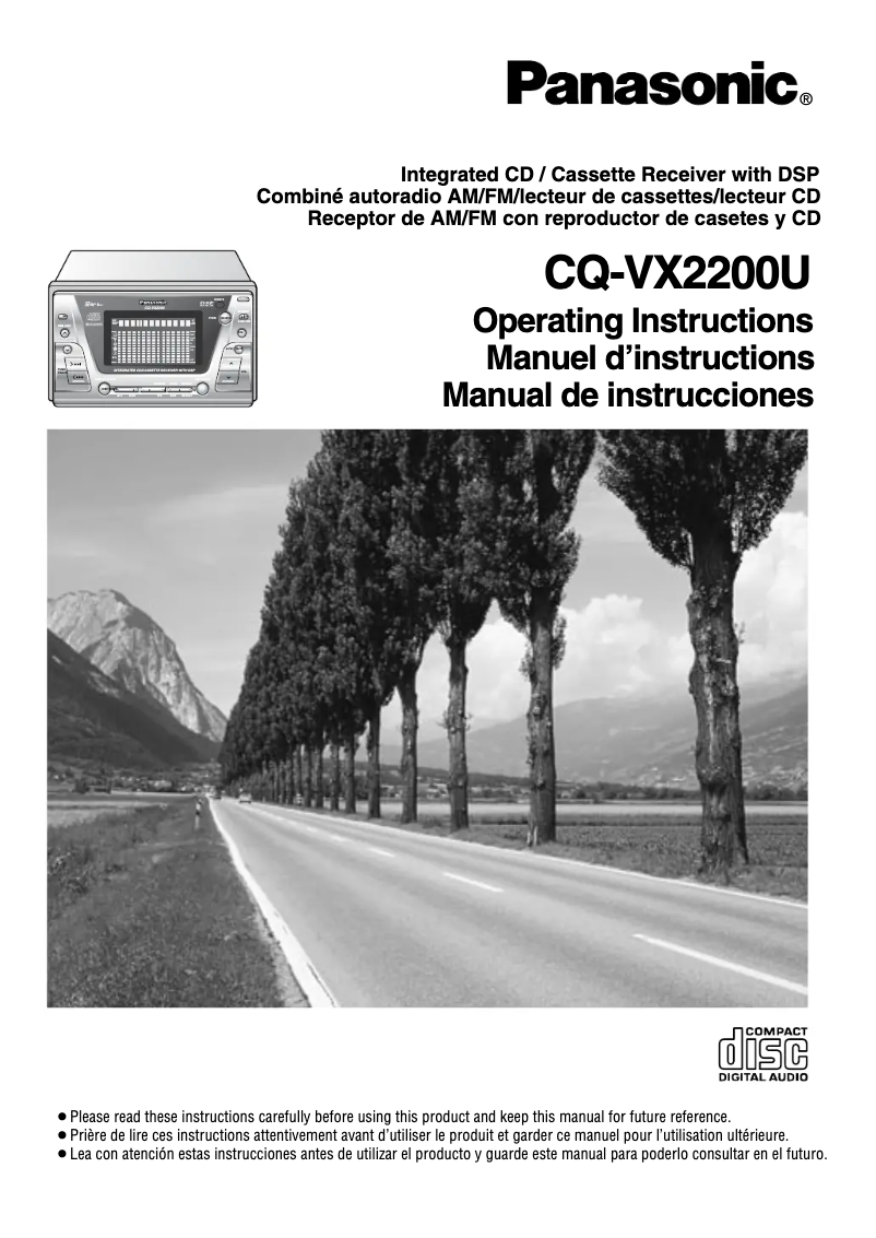 Page 1 de la notice Manuel utilisateur Panasonic CQ-VX2200U