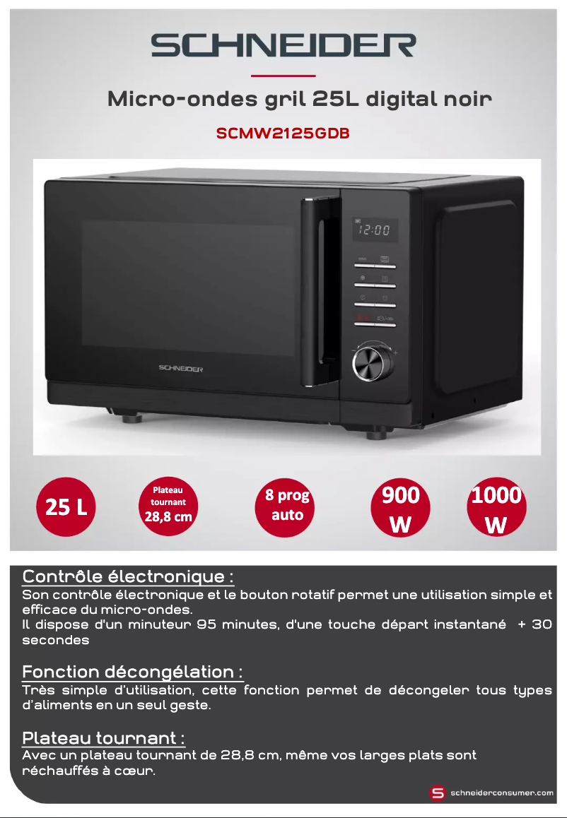 Image de la première page du manuel de l'appareil SCMW2125GDB