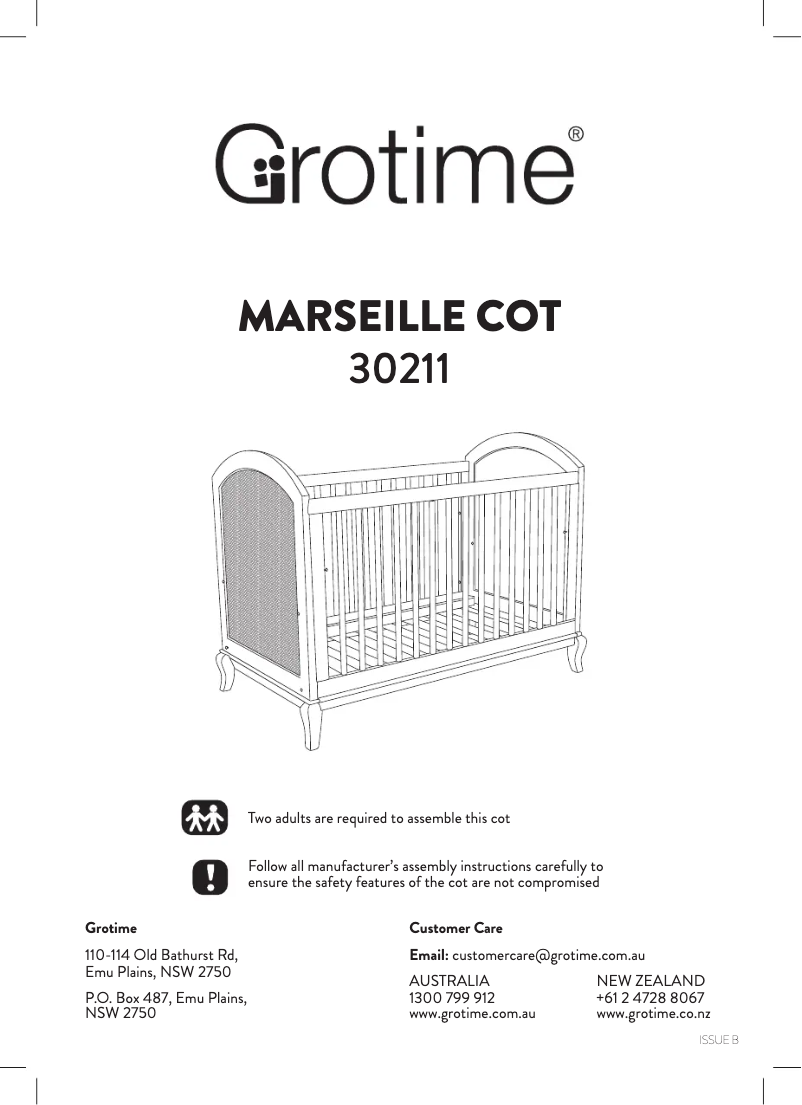 Image de la première page du manuel de l'appareil Marseille Cot