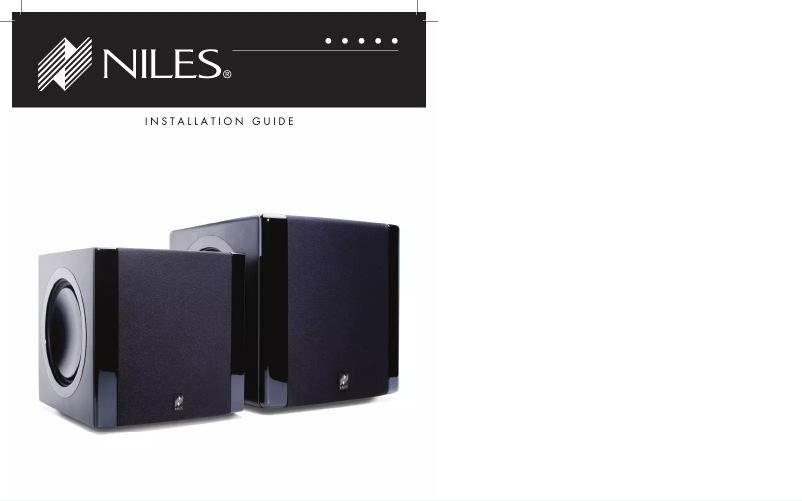 Page 1 de la notice Manuel utilisateur Niles SW8