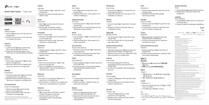 Page n°1 - Manuel utilisateur TP-Link Tapo H200