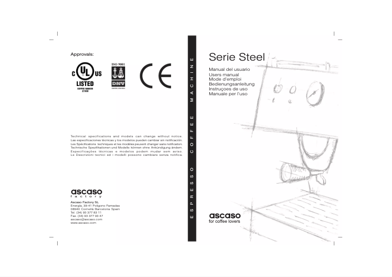 Image de la première page du manuel de l'appareil Steel Uno PF