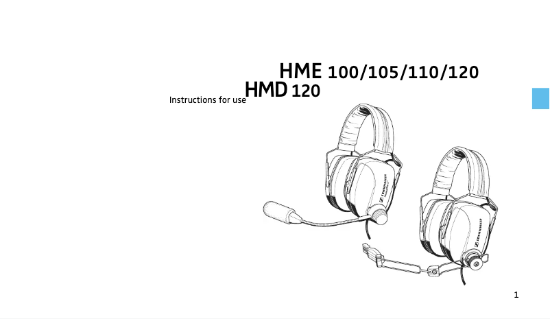 Image de la première page du manuel de l'appareil HME 100