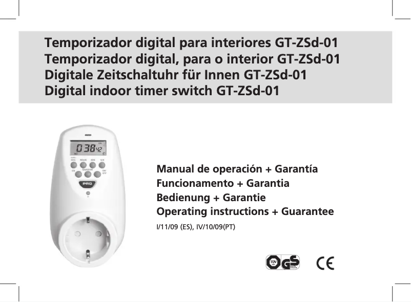 Page 1 de la notice Manuel utilisateur GlobalTronics GT-ZSd-01
