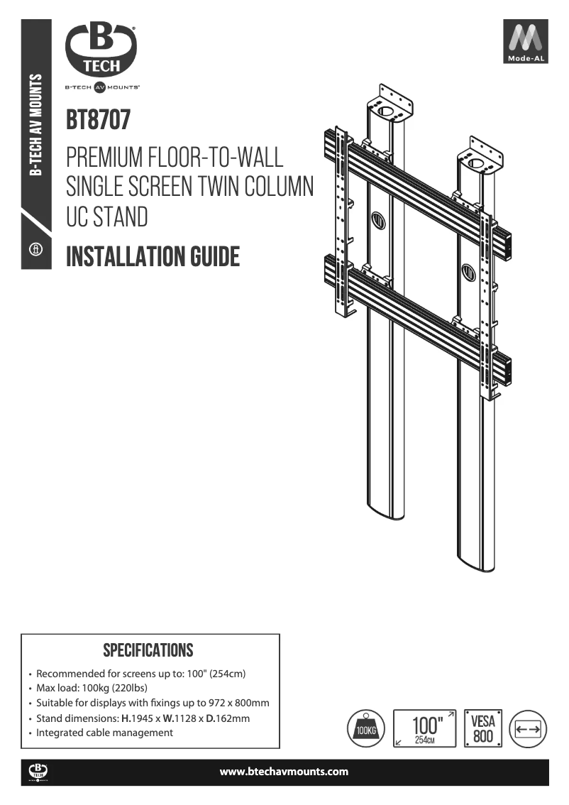 Página 1 del manual Manual de usuario B-Tech BT8707