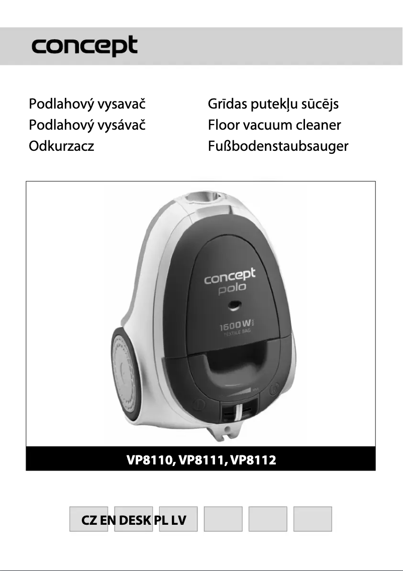 Image de la première page du manuel de l'appareil VP-8111